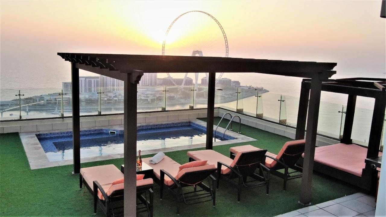 Jbr Penthouse With Terrace Pool Apartment Dubai Luaran gambar